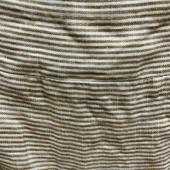 J Crew Linen Tan & White Striped Marseille Belted Jumpsuit - Picture 5 of 11